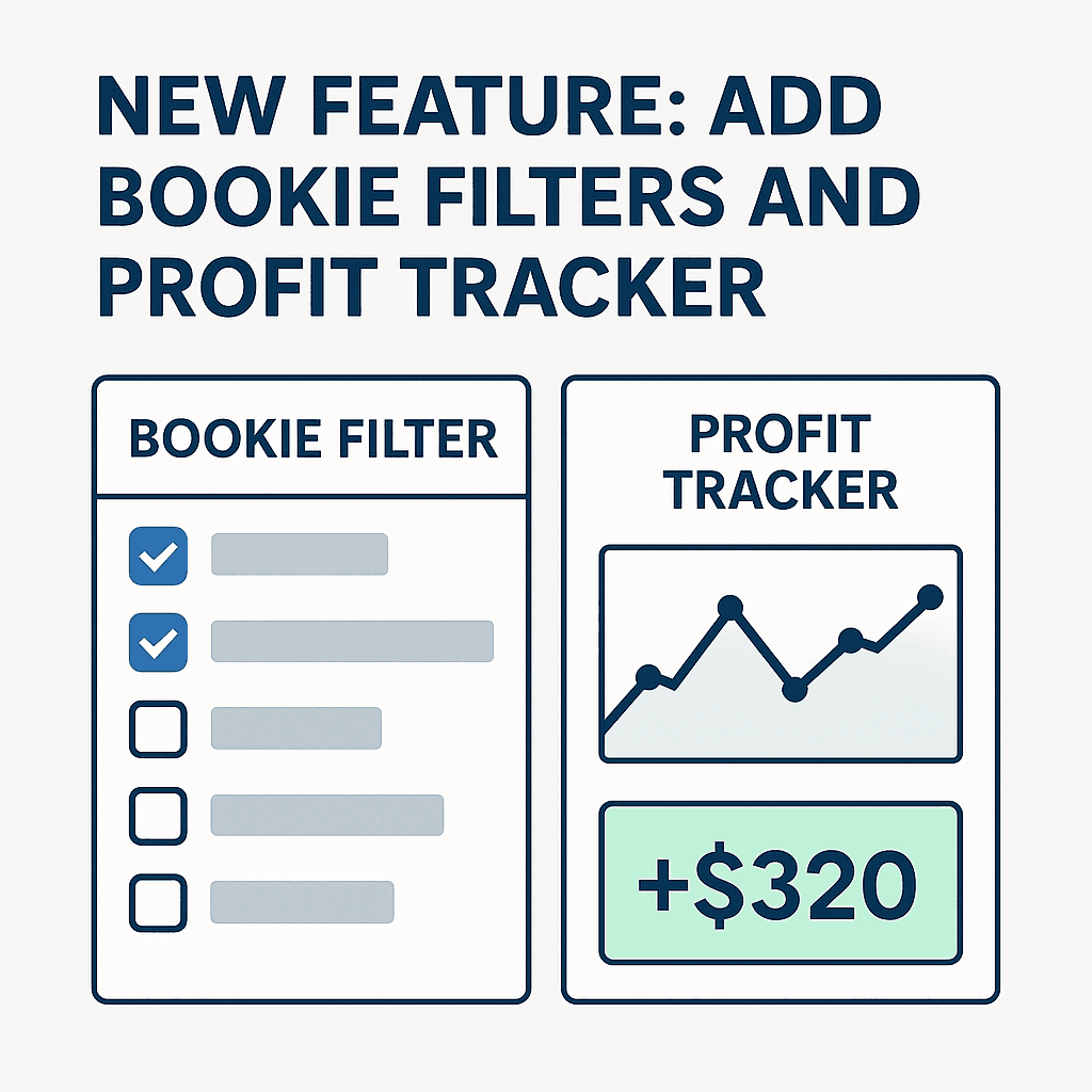 New Feature: Add Bookie Filters and Profit Tracker